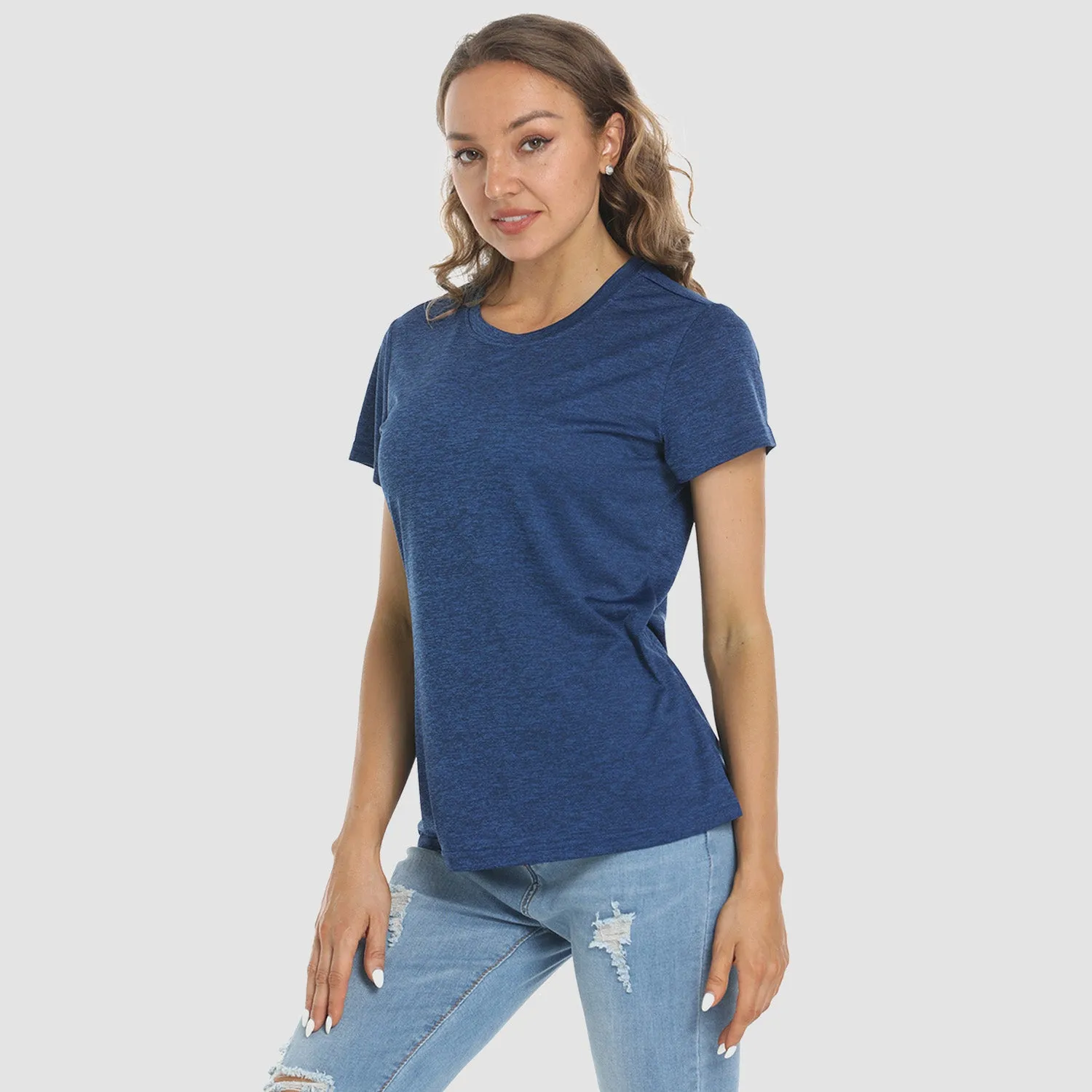 Women's Short Sleeve T-Shirt Quick Dry Running Workout Tee