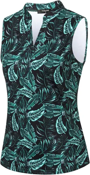 Womens Sleeveless Golf Shirts Moisture Wicking Tennis Polo Workout Tops
