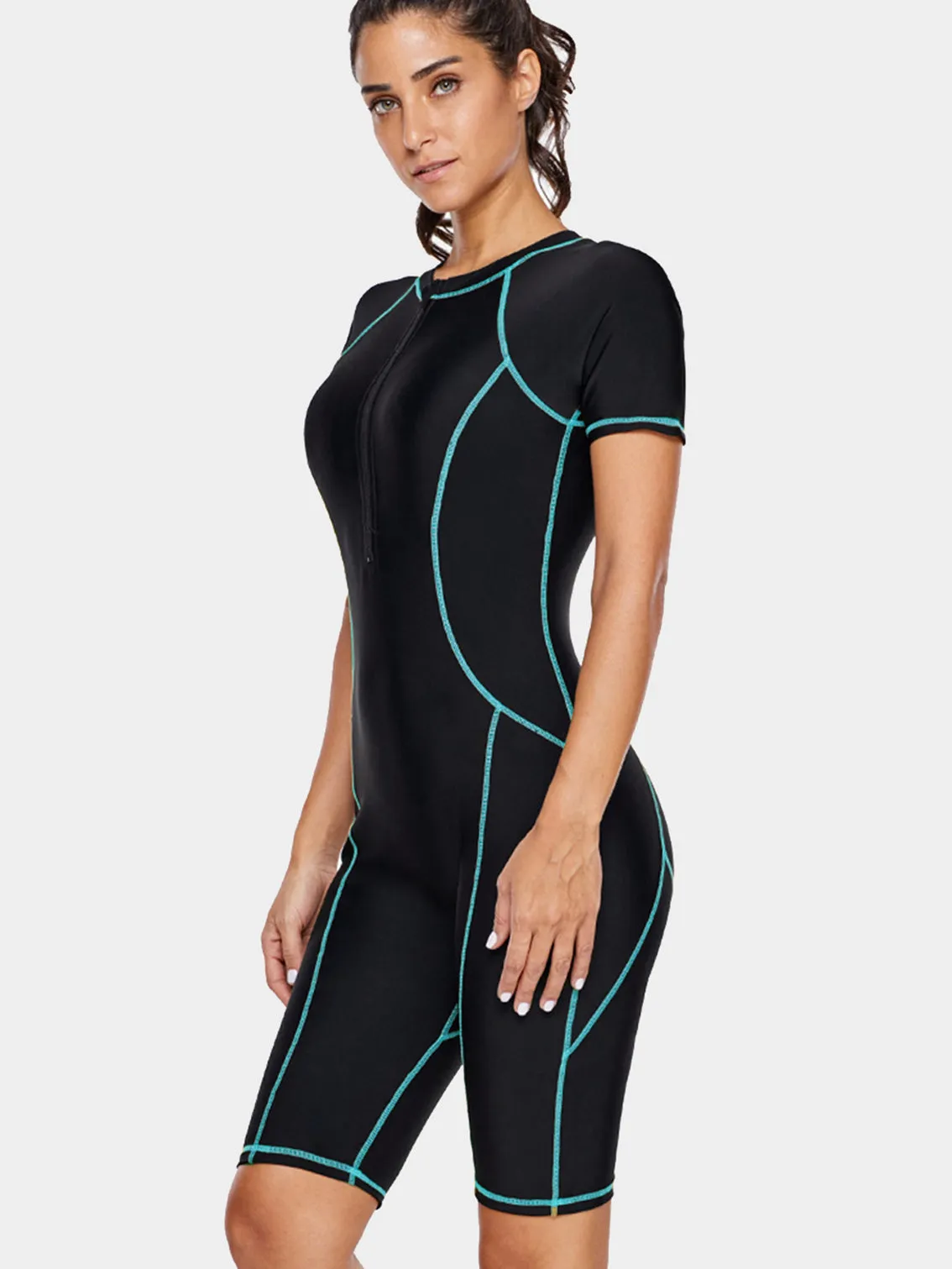 Women's sports surfing wear sun protection swimsuit UPF50 