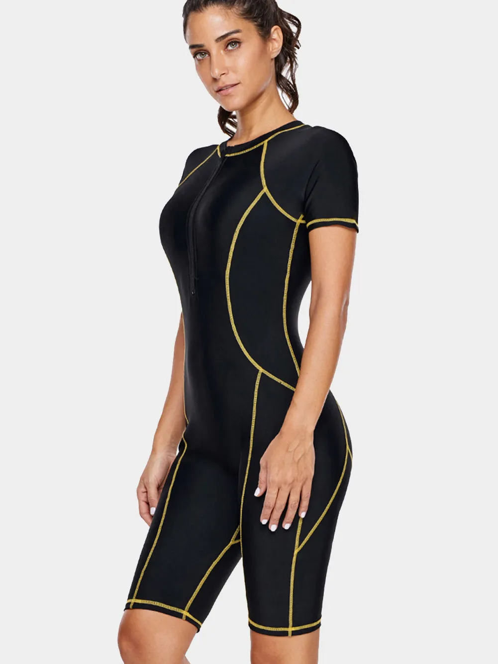 Women's sports surfing wear sun protection swimsuit UPF50 