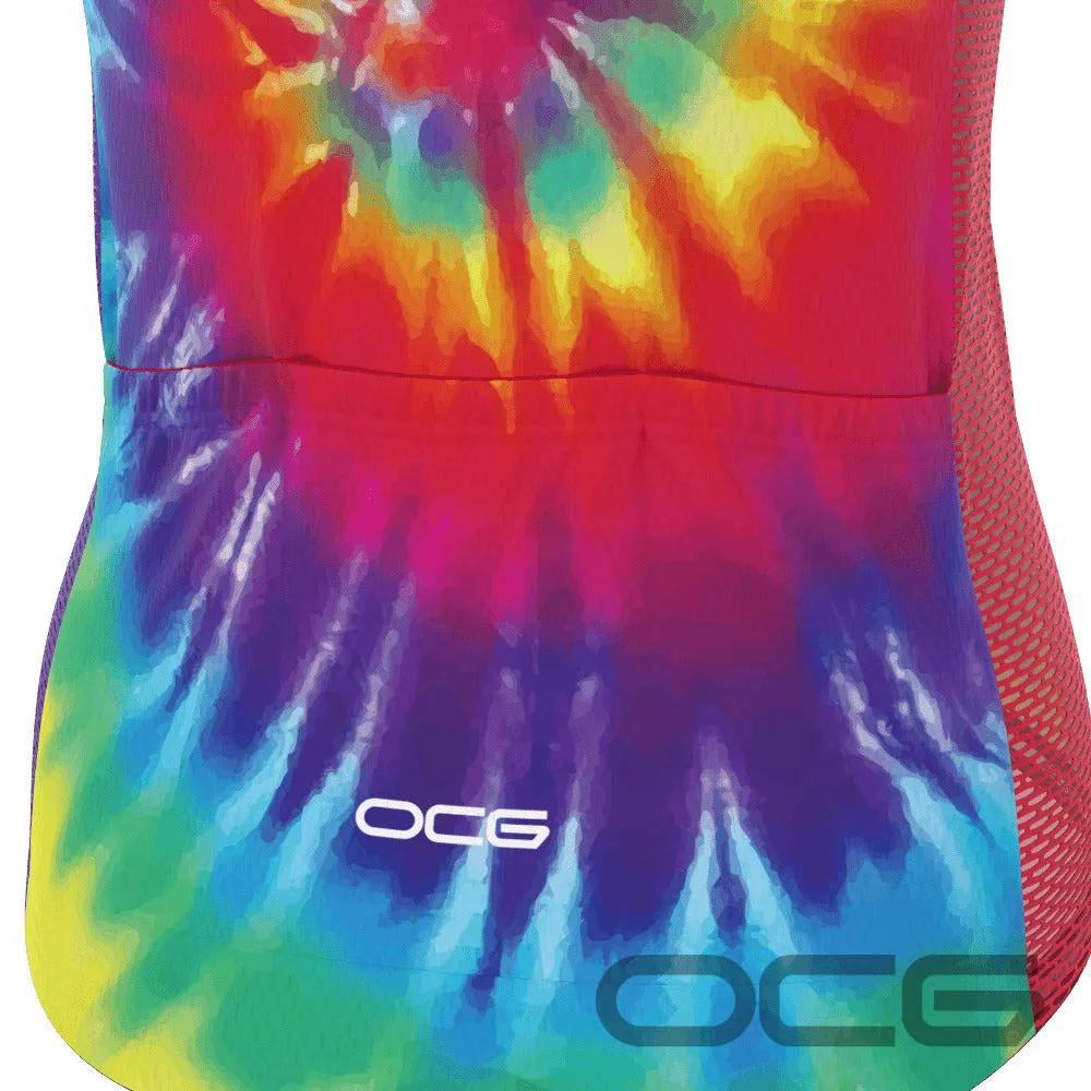 Women's Tie Dye Short Sleeve Cycling Jersey