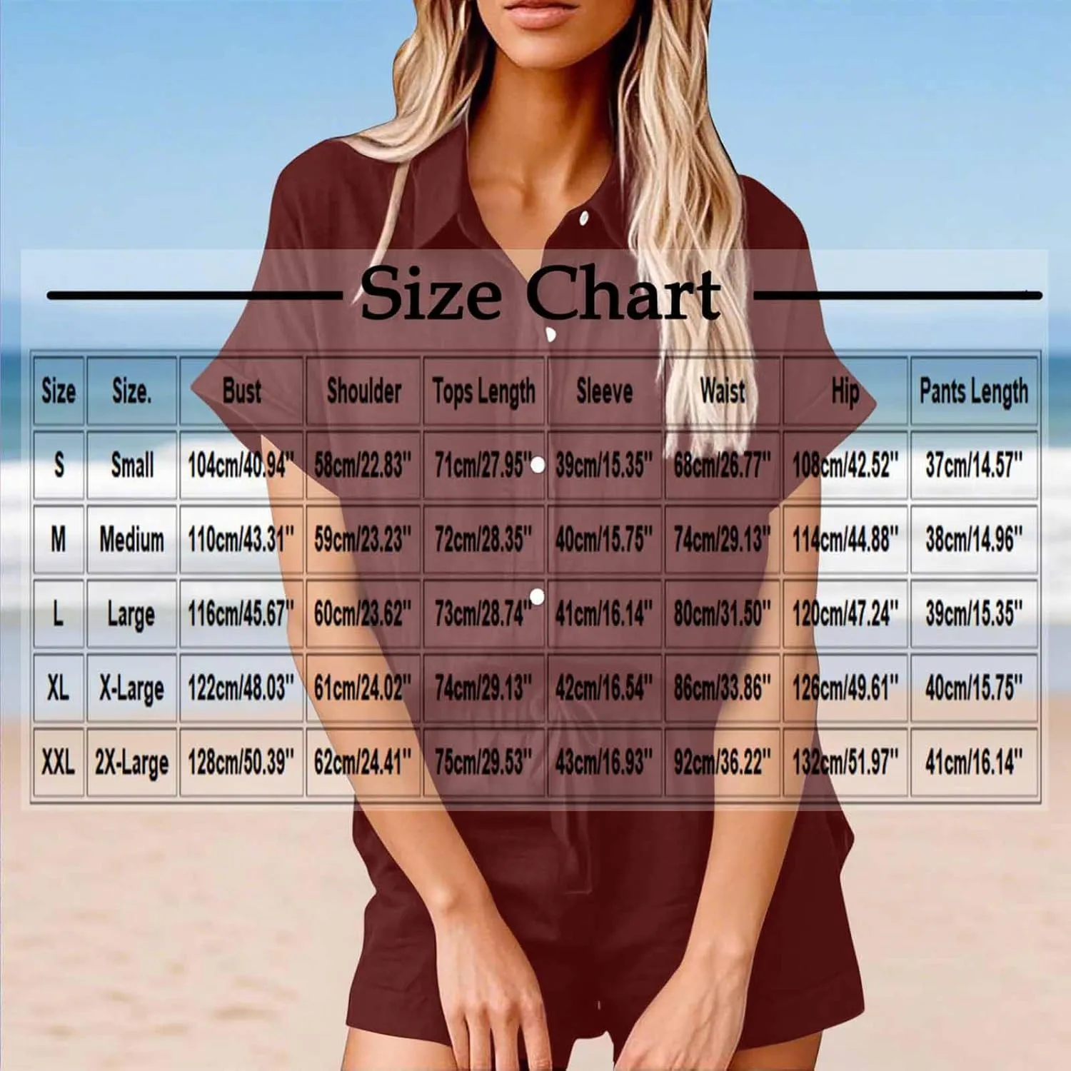 Womens Two Piece Outfits Summer Cotton Linen Short Sleeve Shirts Casual Loose Fit Drawstring Shorts Sets with Pocket