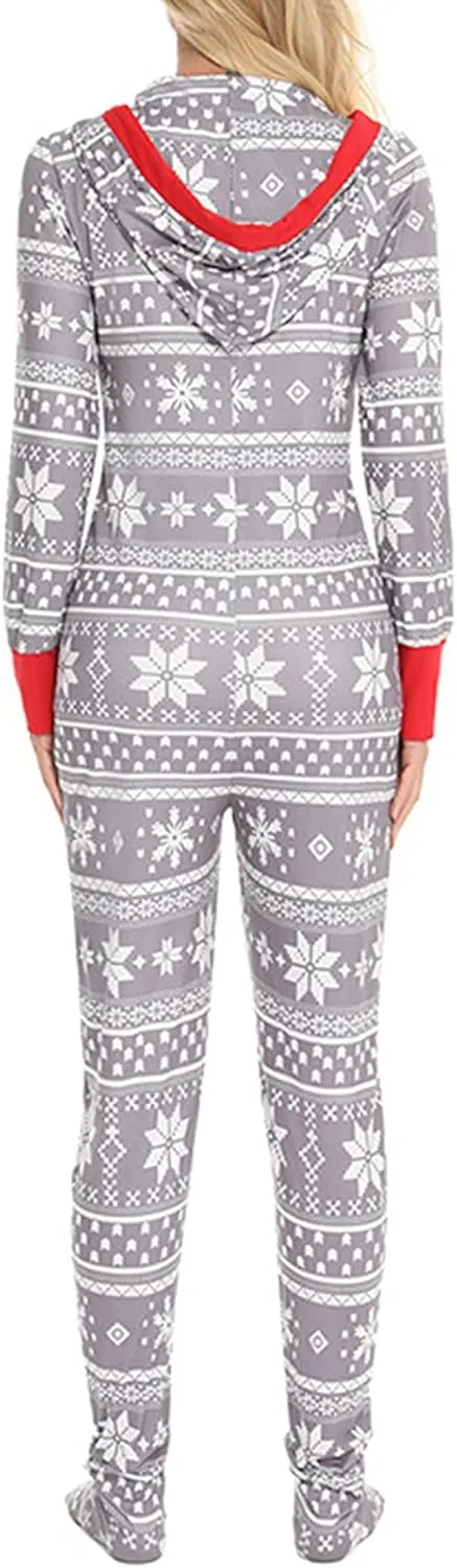 Womens Waffle Knit Pajama Sets Women's Feet Hooded Pajamas Suit Soft Warm Sleepwear Soft Silky Sleepwear Loungewear