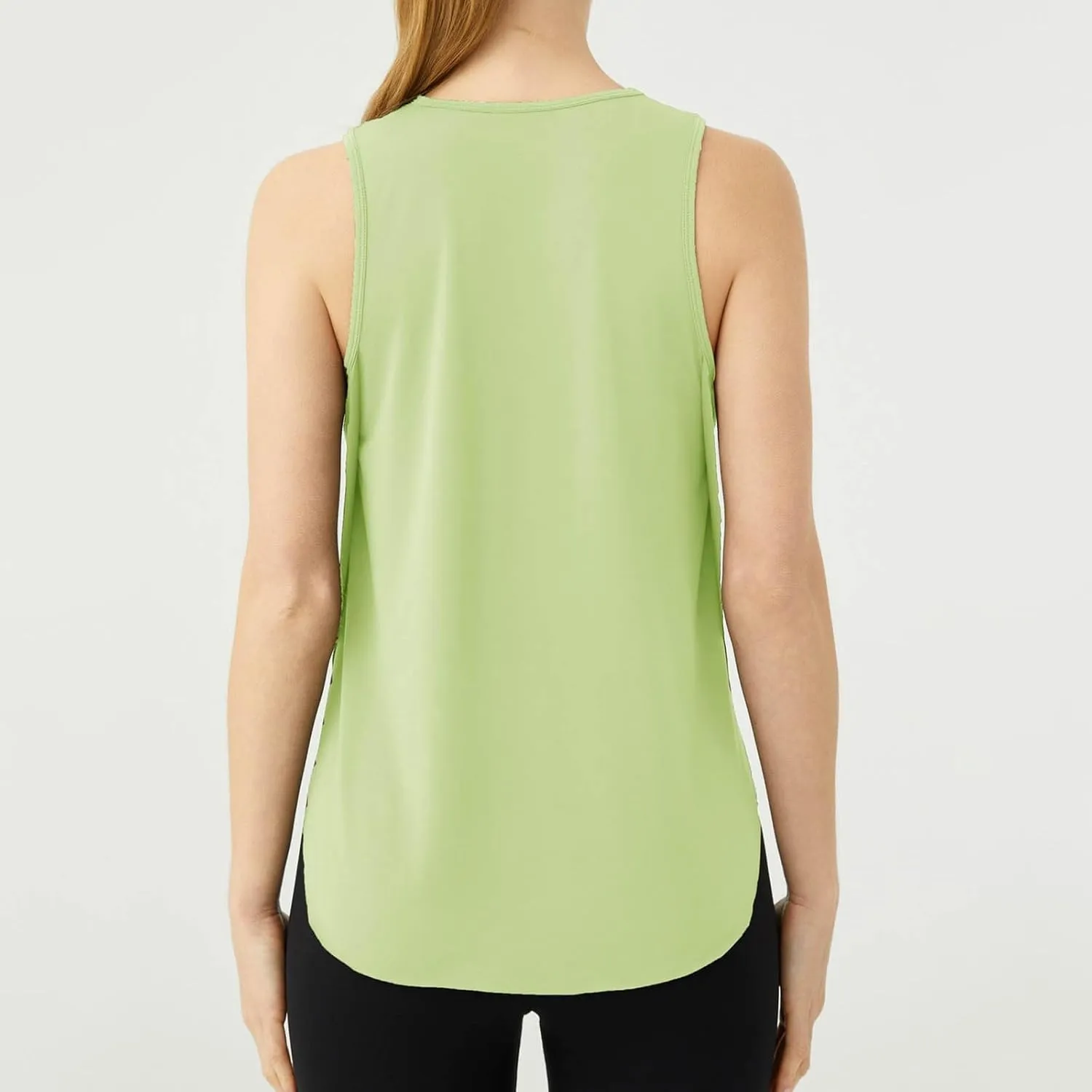 Womens Workout Tank Tops Solid Color Sleeveless Athletic Yoga Gym Tank Tops Quick Dry Loose Fit Sports Shirts