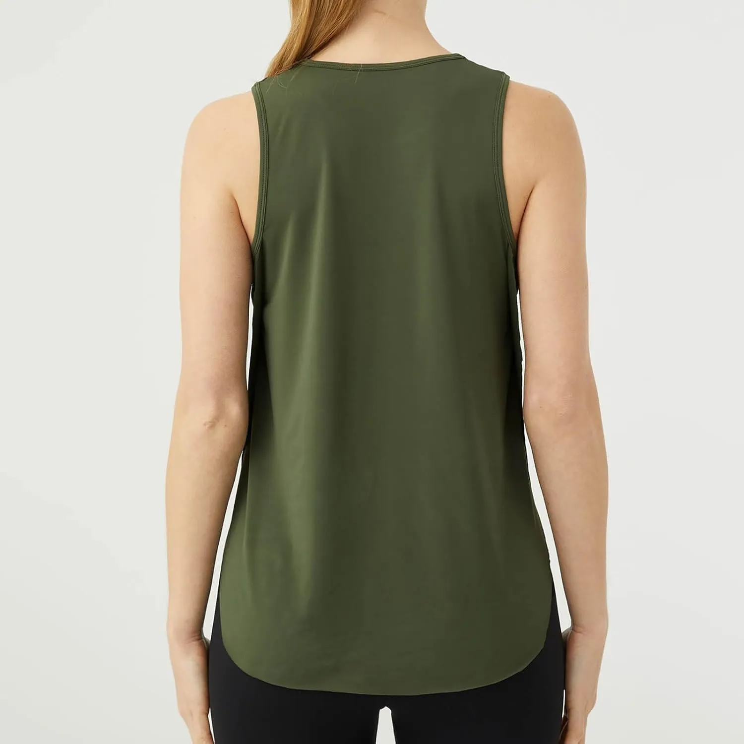 Womens Workout Tank Tops Solid Color Sleeveless Athletic Yoga Gym Tank Tops Quick Dry Loose Fit Sports Shirts