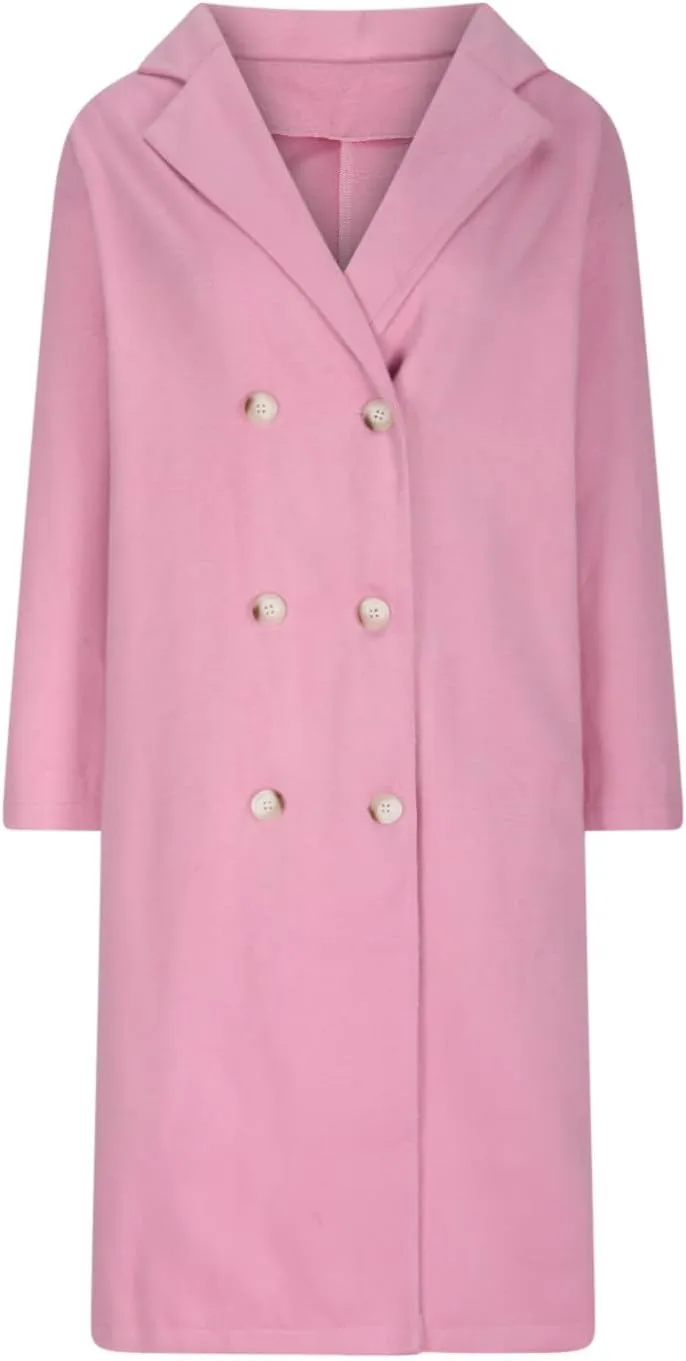 Wool Pea Coats for Women Double Breasted Classic Lapel Long Trench Coat Fall Winter Trendy Outfits Bussiness Overcoat