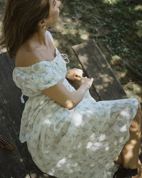 Alice 19 | Floral linen dress Perfect Look SustainableManufacturing