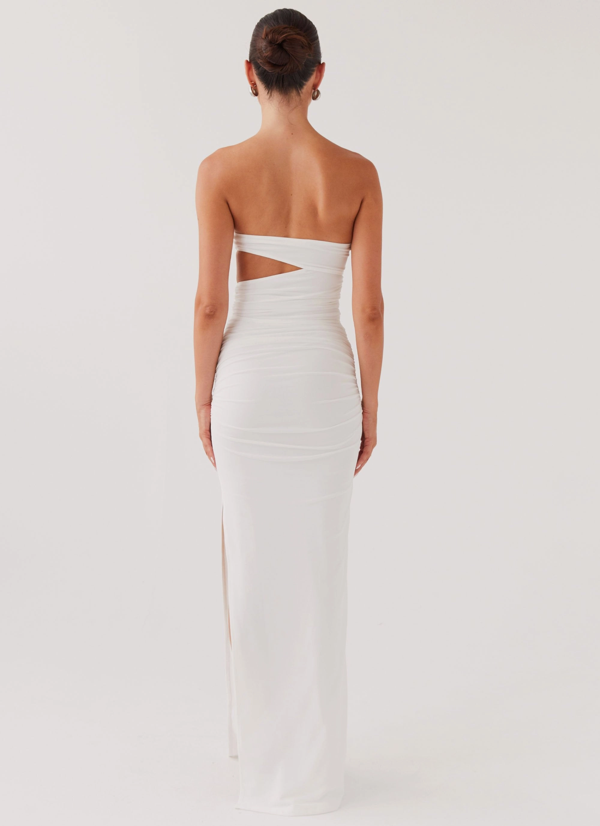 Casual Style Wear Sunny Lace Into Pieces Mesh Maxi Dress - White