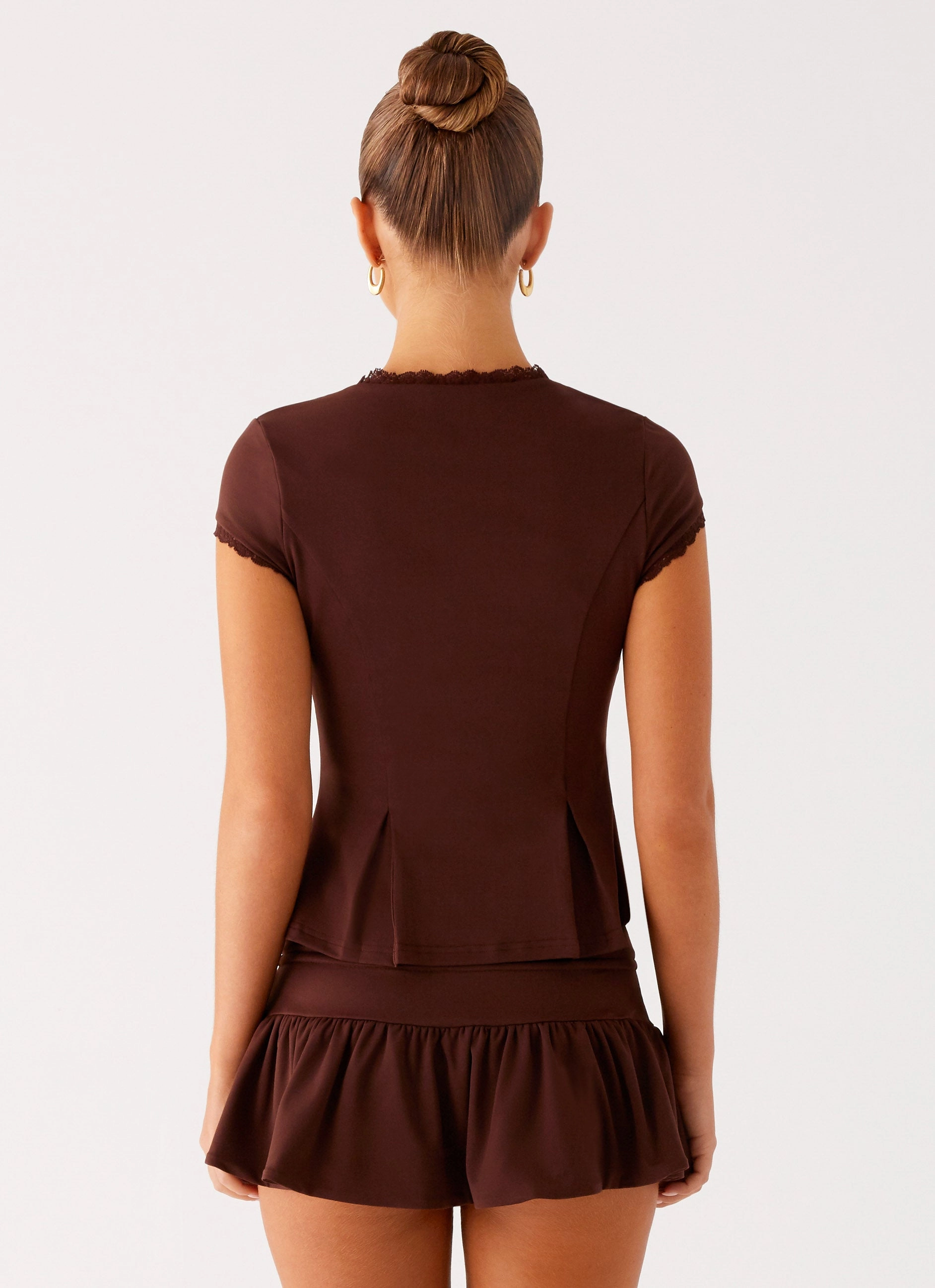 Comfort Layer Wear Landon Mini Skort - Chocolate