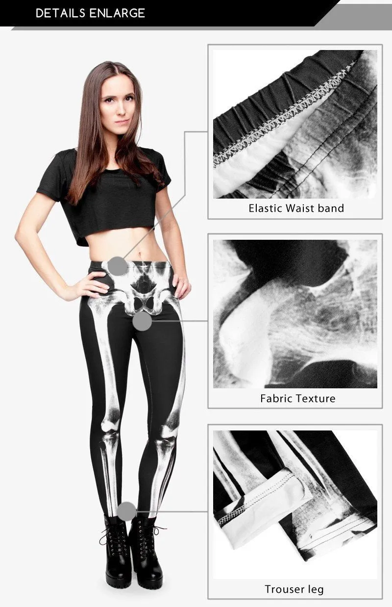 X-ray Skeleton Printed Leggings