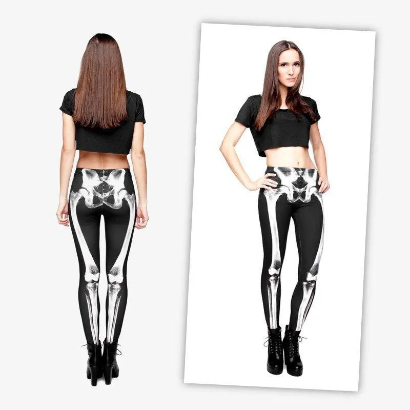 X-ray Skeleton Printed Leggings
