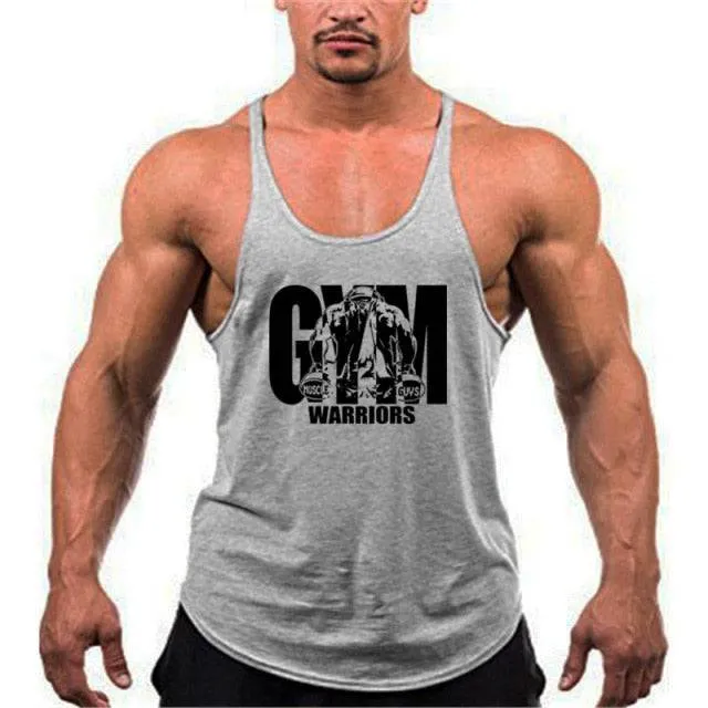 Y Back Gym Stringer Tank Top Men Cotton Clothing Bodybuilding Sleeveless Shirt Fitness Vest Muscle Singlets Workout Tank