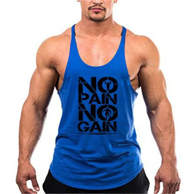Y Back Gym Stringer Tank Top Men Cotton Clothing Bodybuilding Sleeveless Shirt Fitness Vest Muscle Singlets Workout Tank