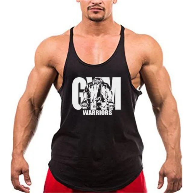 Y Back Gym Stringer Tank Top Men Cotton Clothing Bodybuilding Sleeveless Shirt Fitness Vest Muscle Singlets Workout Tank