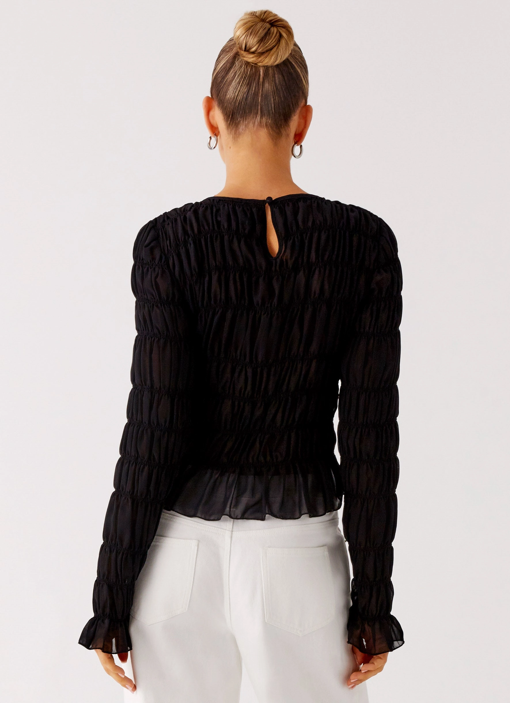Bella Long Sleeve Top - Black ButterSoftTexture ConvertibleStyle