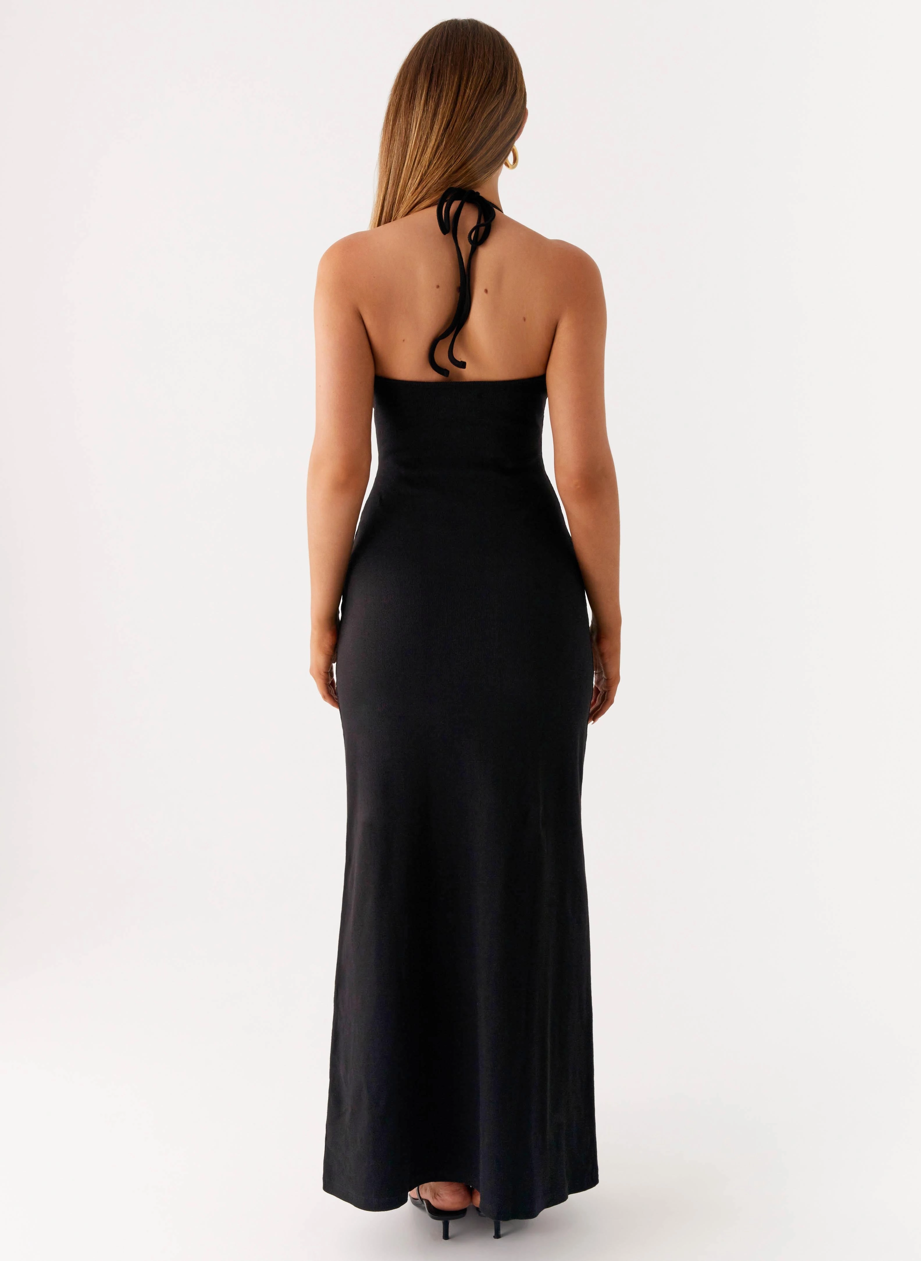 Yaselle Button Front Maxi Dress - Black Chic and Cozy Wear Simple yet sophisticated gown