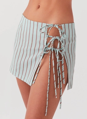 Summer Retreat Mini Skirt - Coastal Stripe Active Daily Wear Classic Urban Wear