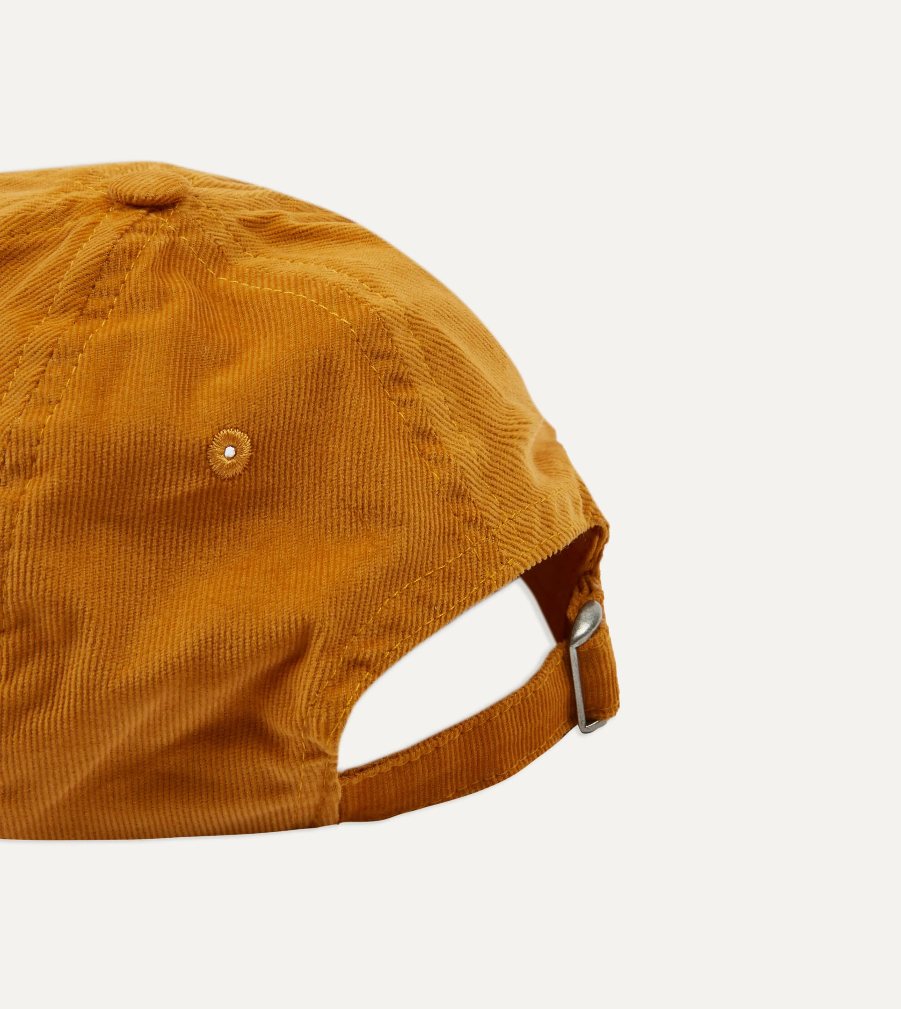 Yellow Chambray 'D' Appliqué Corduroy Baseball Cap
