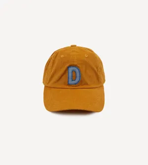 Yellow Chambray 'D' Appliqué Corduroy Baseball Cap