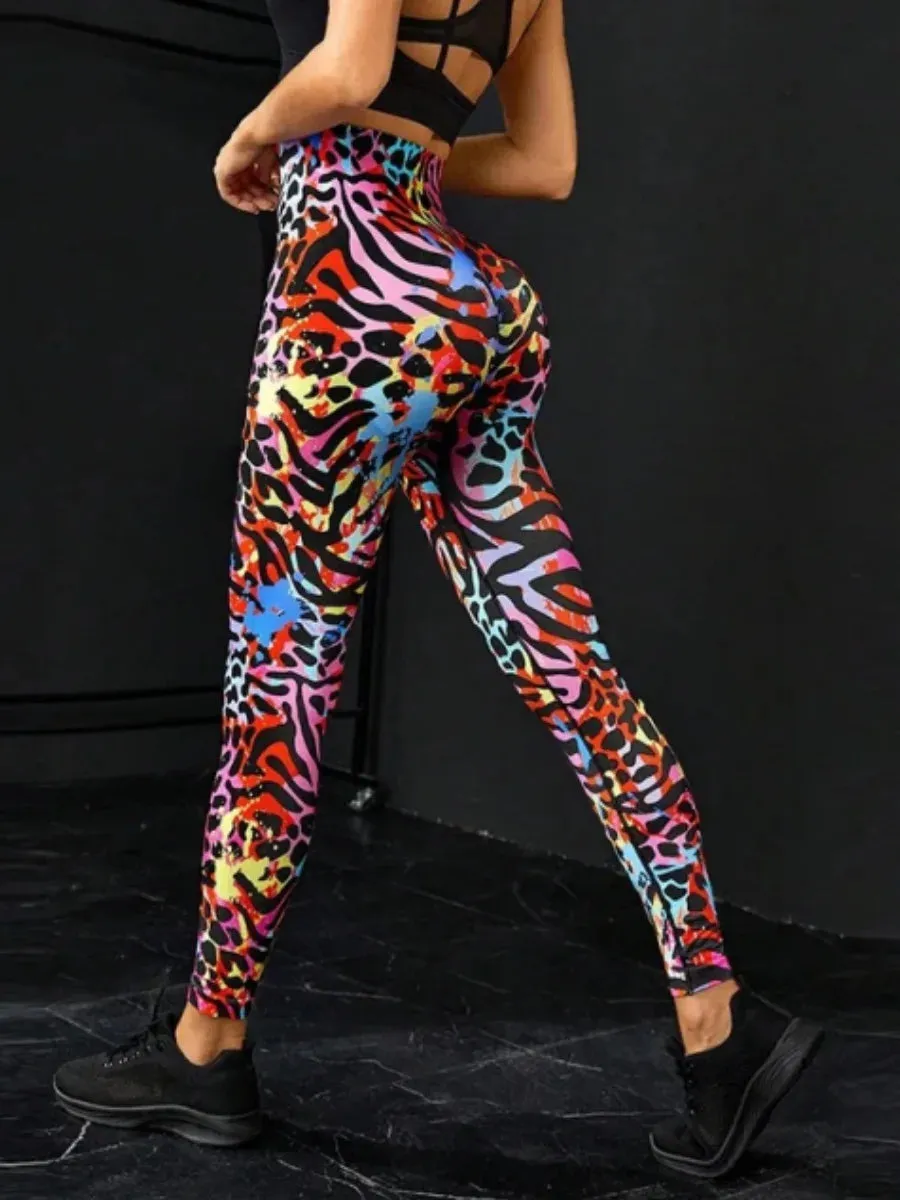 Yoga 3D Print Tie Dye Sports Pants Women Seamless  Leggings High Waist Fitness Push Up Leggings Gym Clothing Workout Tights