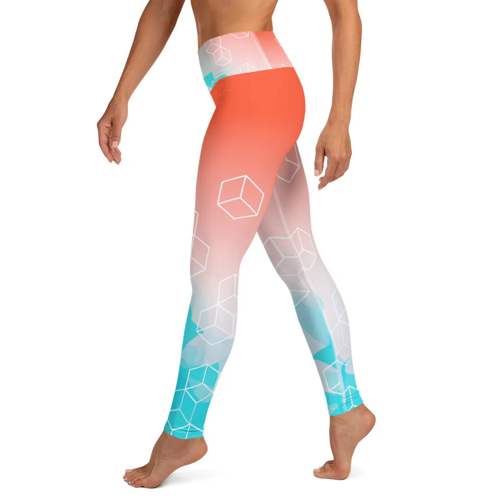 YOGA LEGGINGS : TROPICAL SKY ELEMENTALS