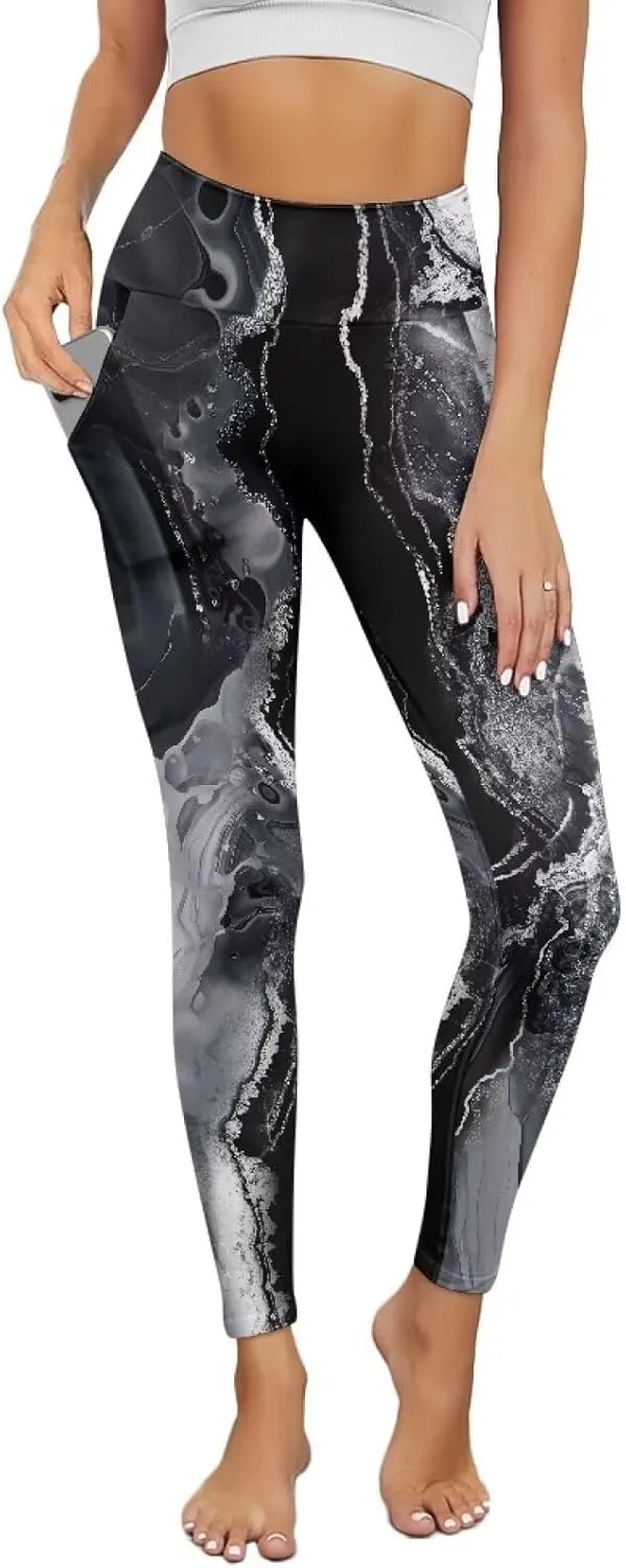 Yoga Pants Women Tummy Control Leggings High Waist Yoga Pant Compression Leggings Soft Comfy Workout Yoga Leggings