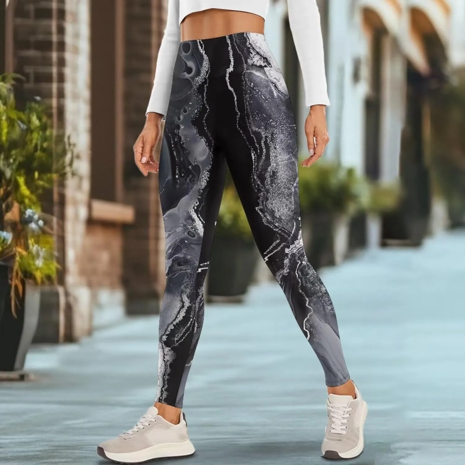 Yoga Pants Women Tummy Control Leggings High Waist Yoga Pant Compression Leggings Soft Comfy Workout Yoga Leggings