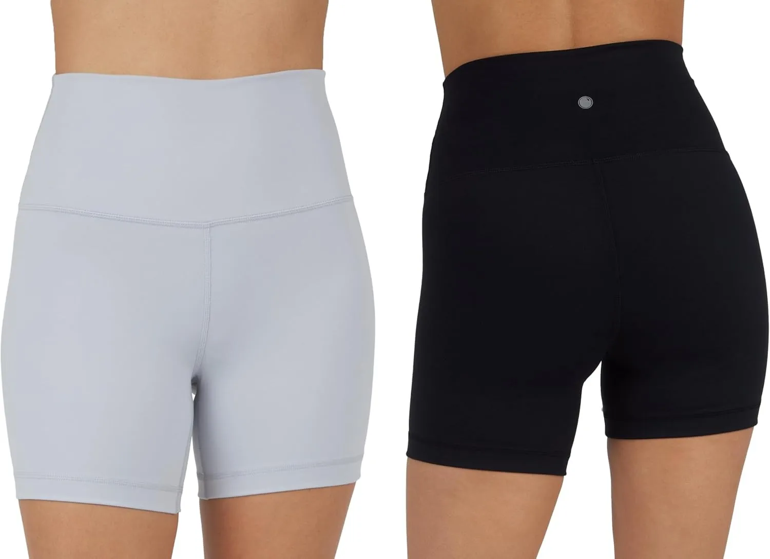 Yogalicious Womens 5, 7 High Waisted Biker Shorts Squat Proof Workout Yoga Short 2 Pack
