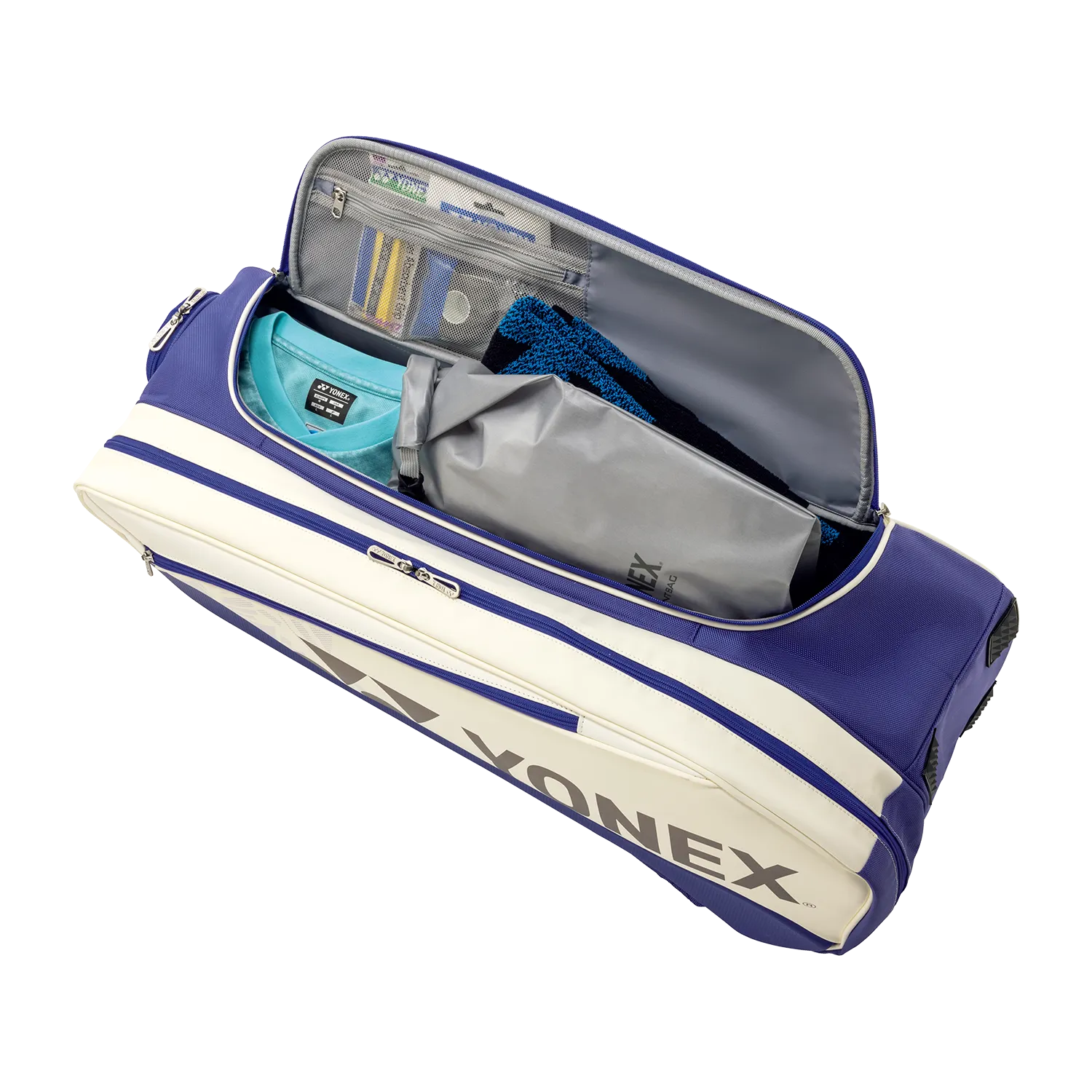 YONEX Expert Racquet Bag 02526 [White/ Deep Blue]