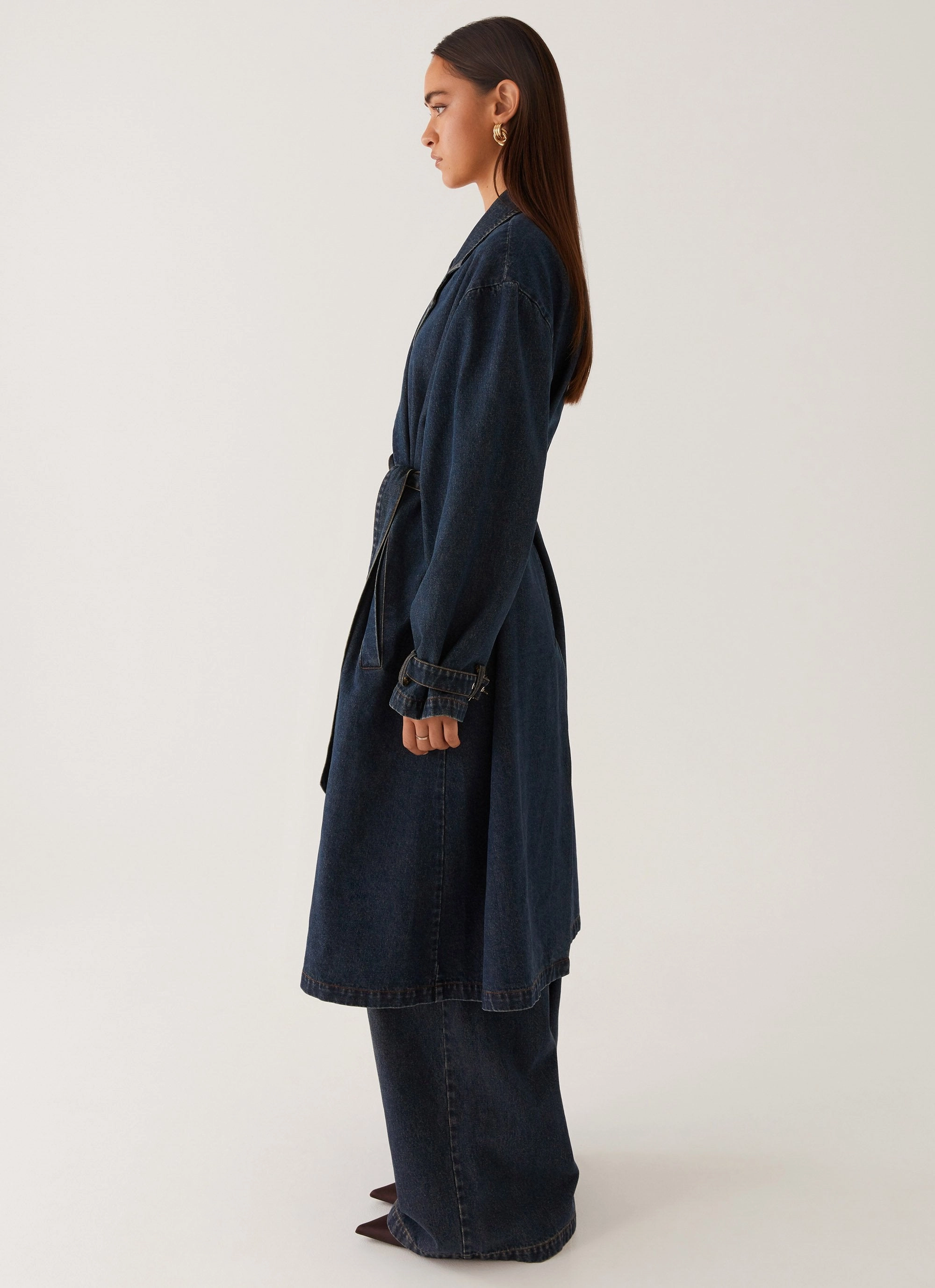 Windproof Insulated Coat Yosemite Oversized Trench Coat - Blue