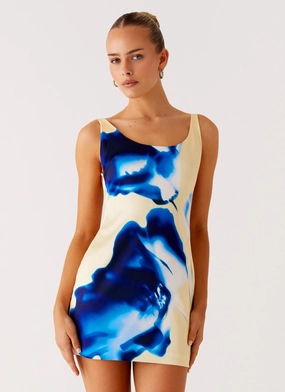 You Know Me Mini Dress - Heirloom Floral Heart Glow