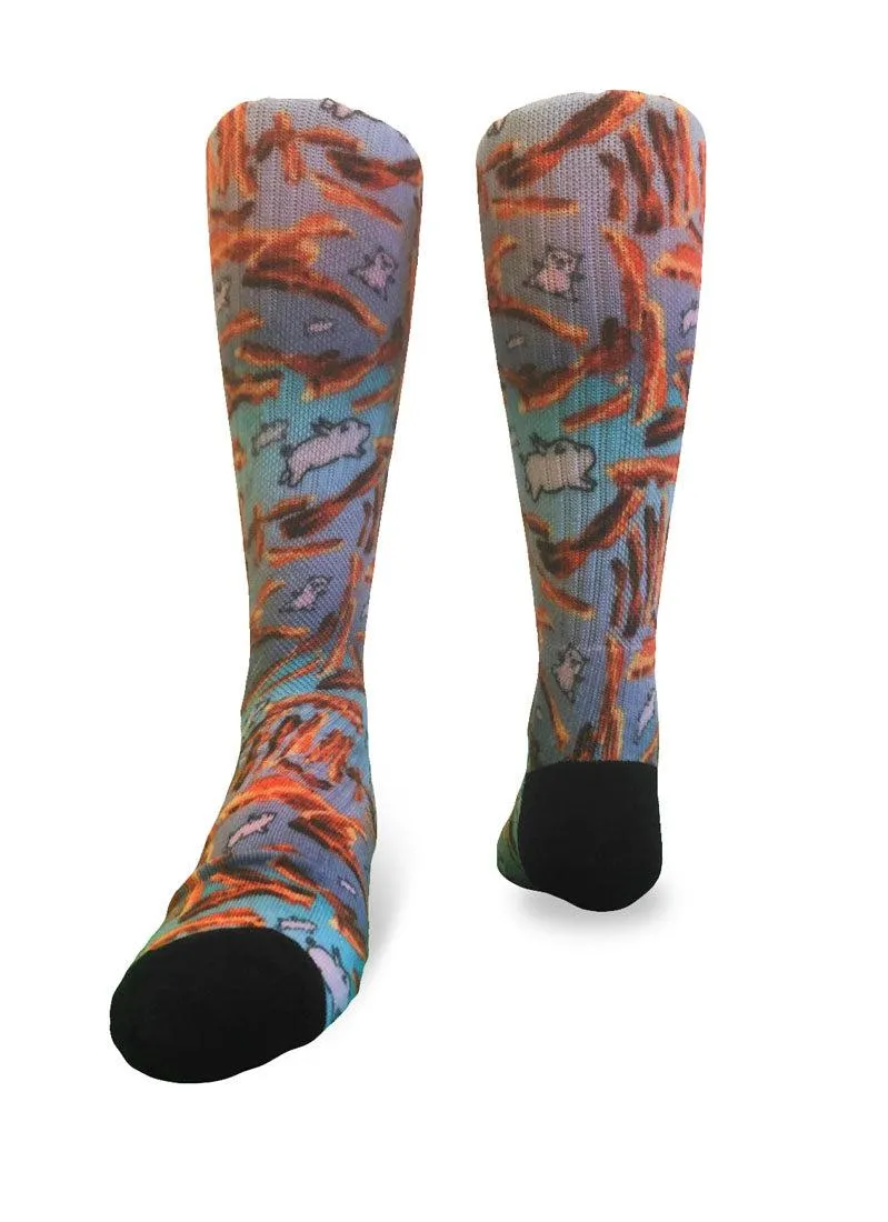 Youth Flow Society Bacon Knee Socks Blue