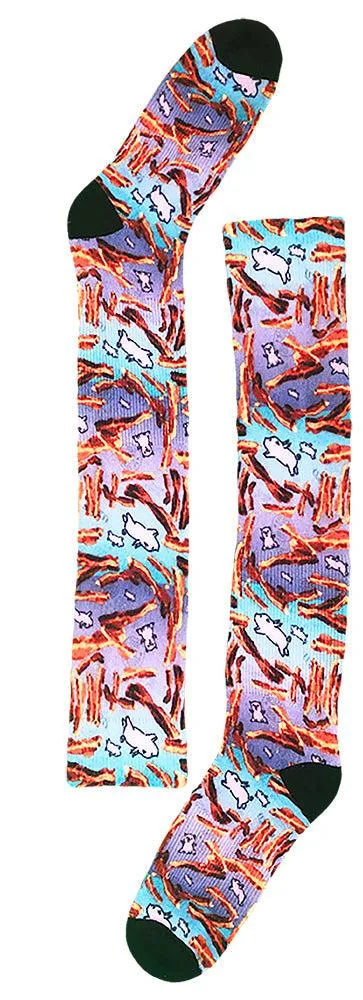 Youth Flow Society Bacon Knee Socks Blue
