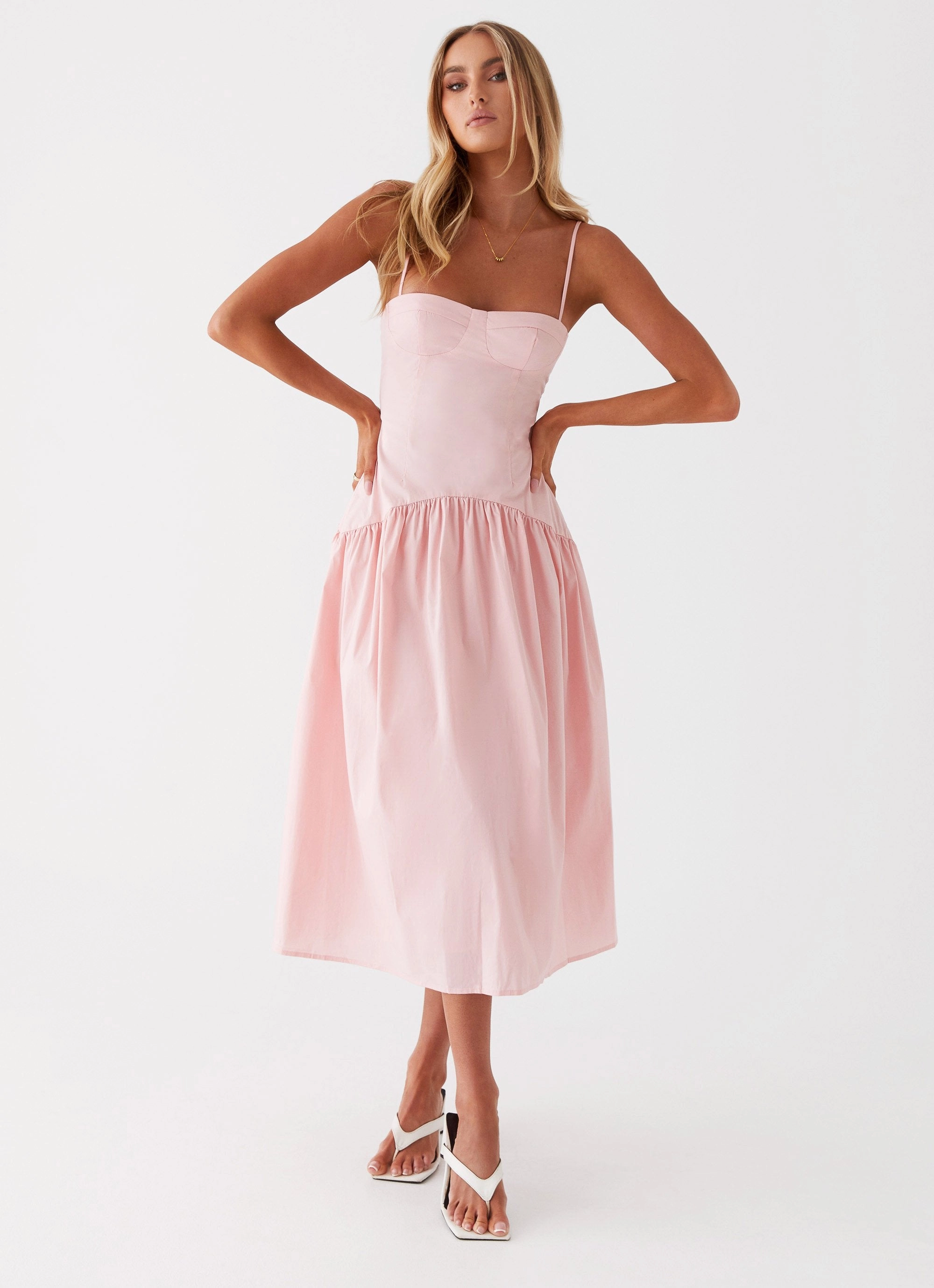 Yvette Corset Midi Dress - Pink Lounge Ready Cozy Vibe