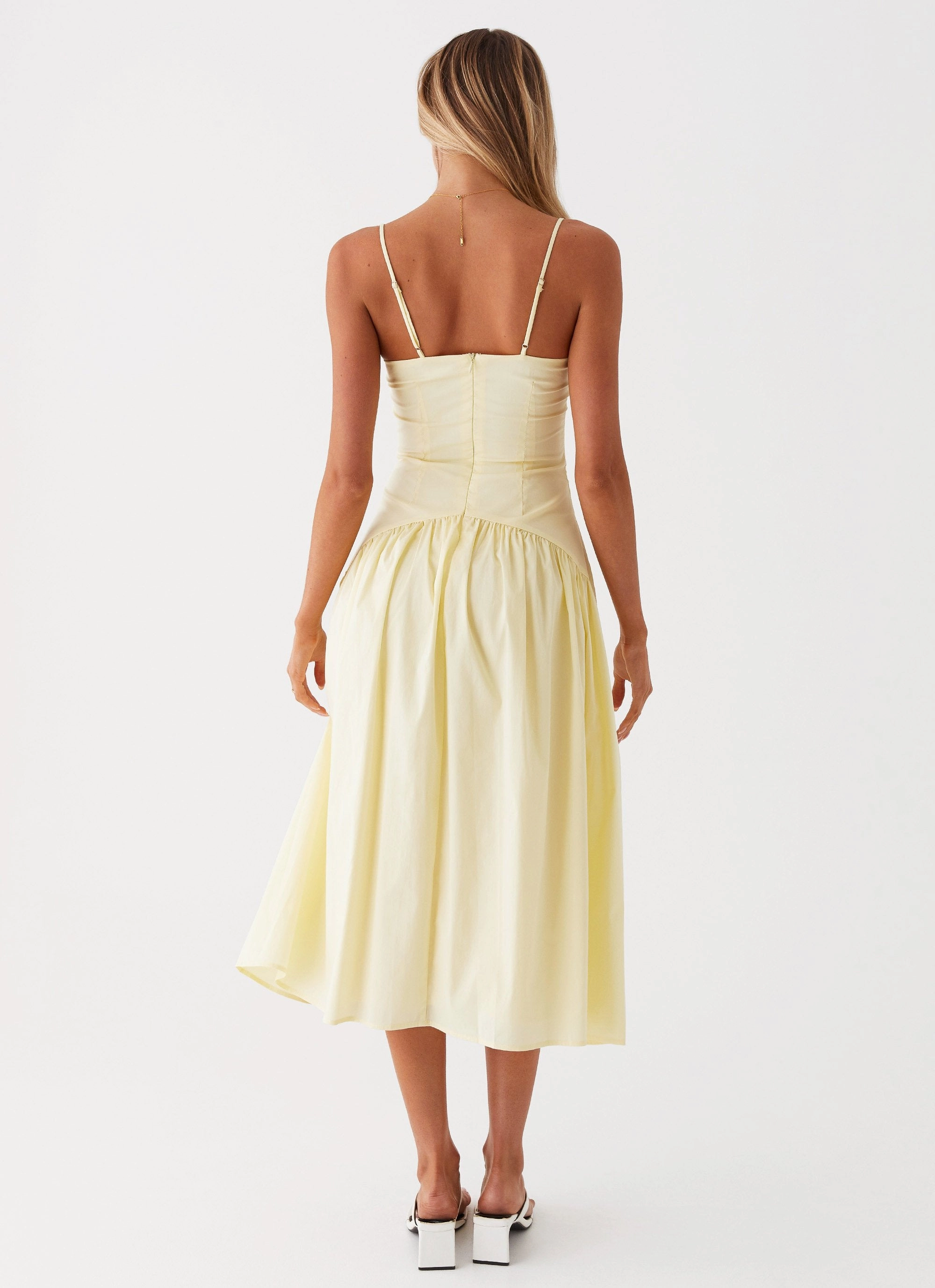 Yvette Corset Midi Dress - Yellow budget-friendly