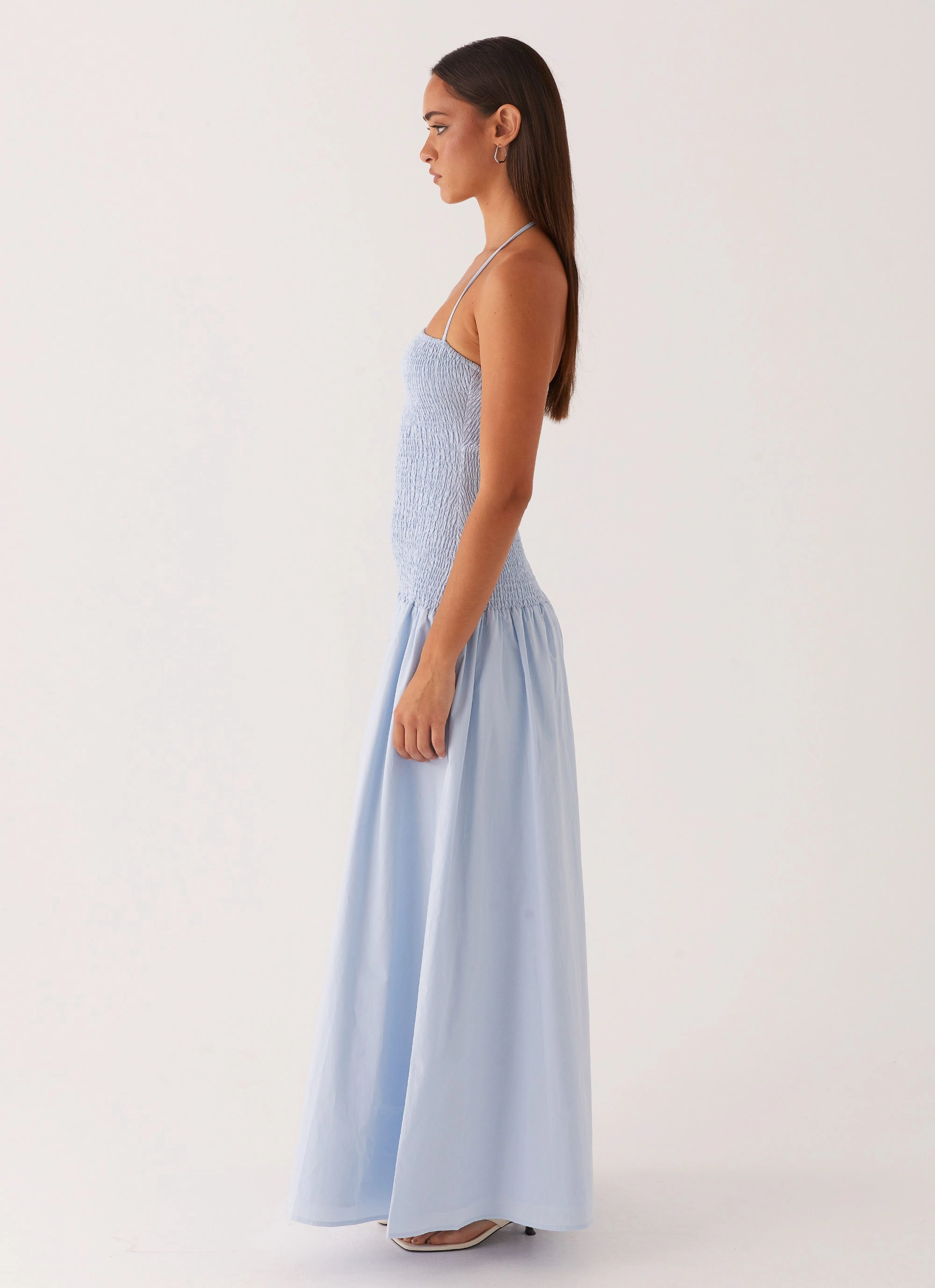 Soft Tone Trendy midi dress Zahra Maxi Dress - Blue