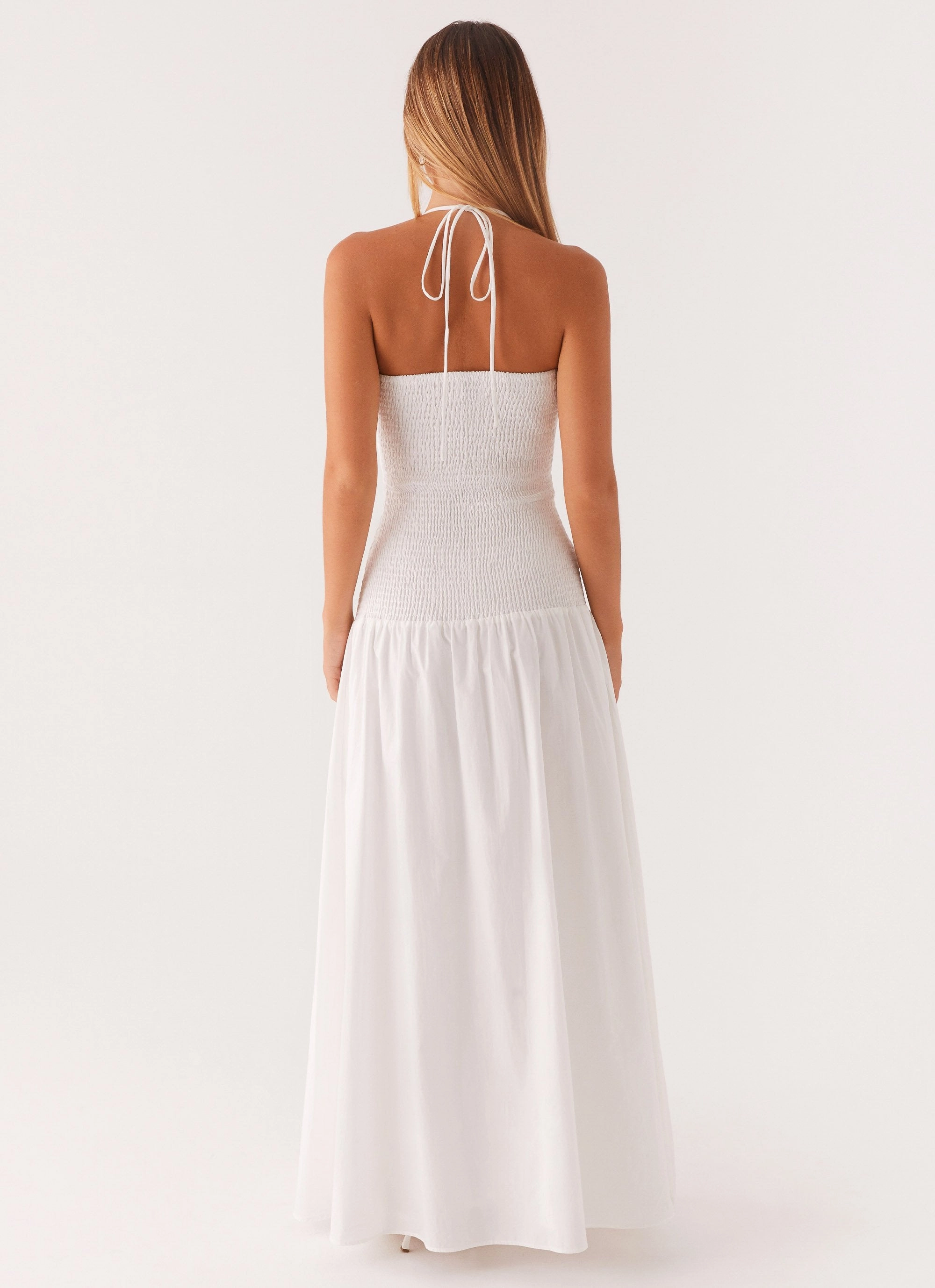 Zahra Maxi Dress - White Work Appropriate Chic casual