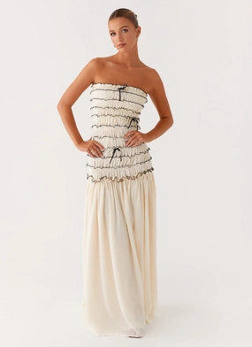 Body Flow Nature Bloom Zariah Maxi Dress - Ivory