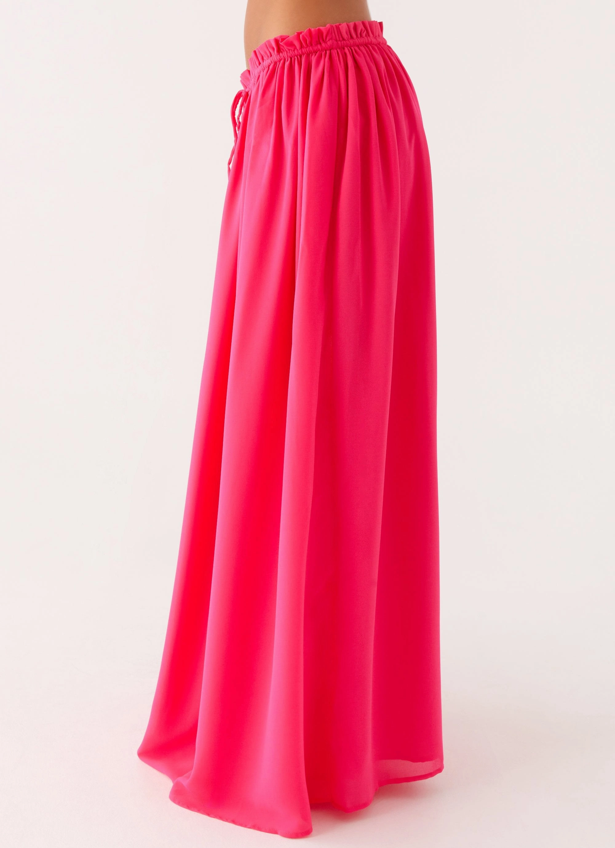 Zaya Maxi Skirt - Fuchsia Soft Draping