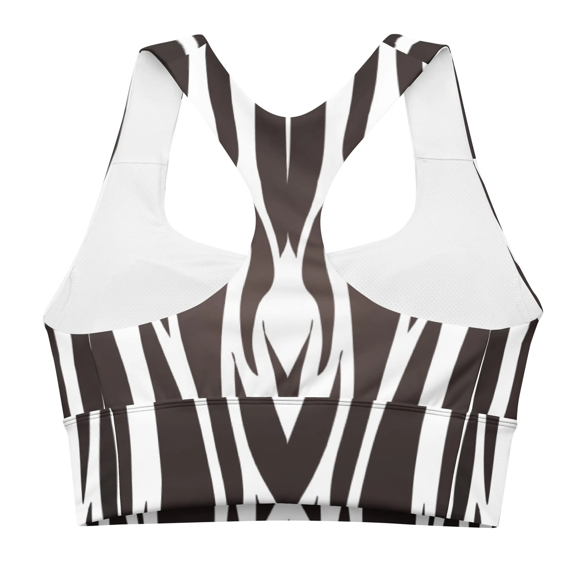 Zebra Print Longline Sports Bra, lioness-love