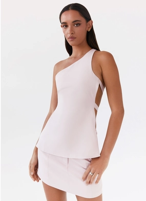 Zeina Suiting Mini Skirt - Pink LightweightComfort