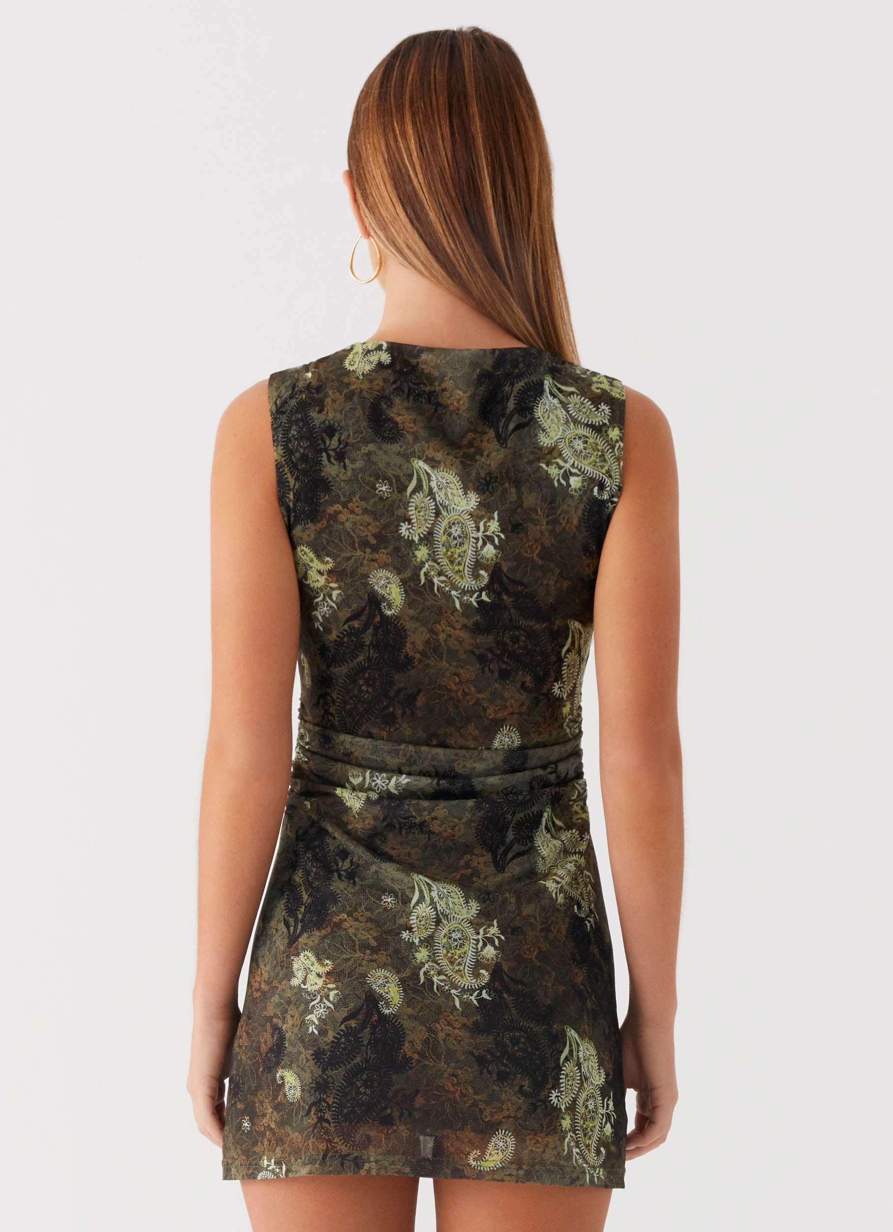 Comfortable Layering Simple Flow Zella Mini Dress - Cyber Floral