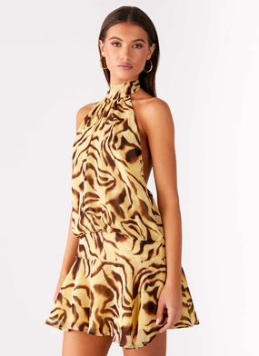 Zulla Backless Mini Dress - Laguna Print Smart Comfort Perfect Style
